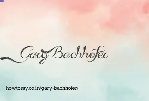Gary Bachhofer