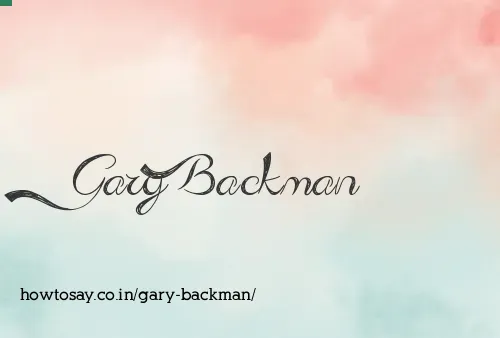 Gary Backman