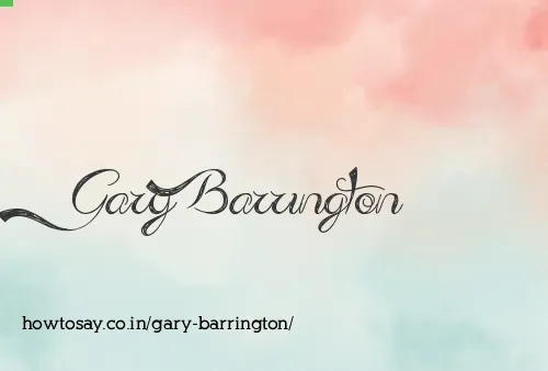 Gary Barrington