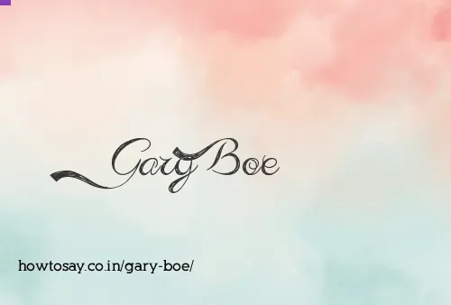 Gary Boe
