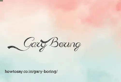 Gary Boring
