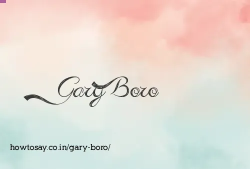 Gary Boro