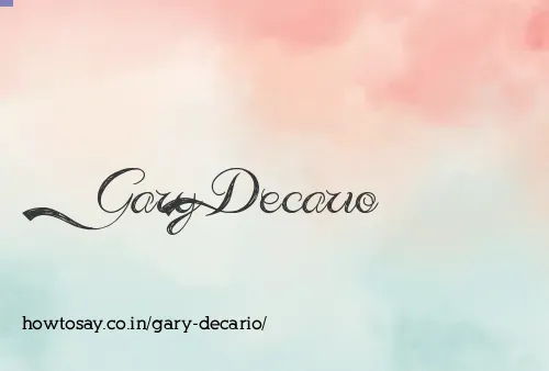 Gary Decario