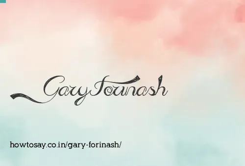 Gary Forinash