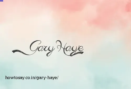 Gary Haye