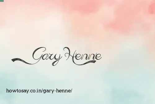 Gary Henne