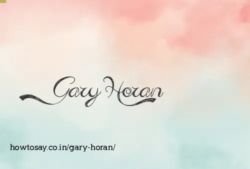 Gary Horan