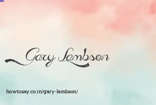 Gary Lambson