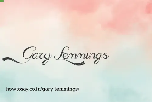 Gary Lemmings
