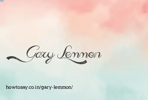 Gary Lemmon