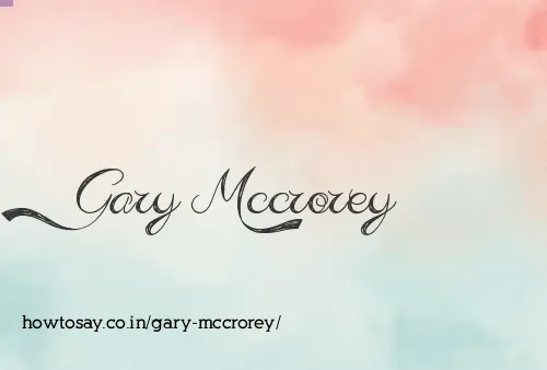 Gary Mccrorey