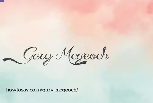 Gary Mcgeoch