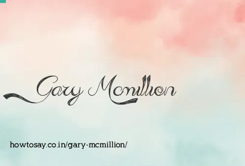 Gary Mcmillion