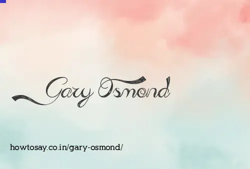 Gary Osmond