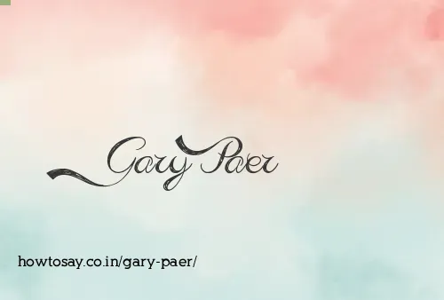 Gary Paer