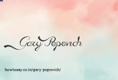 Gary Popovich