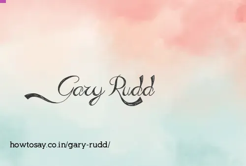 Gary Rudd