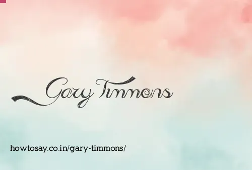 Gary Timmons
