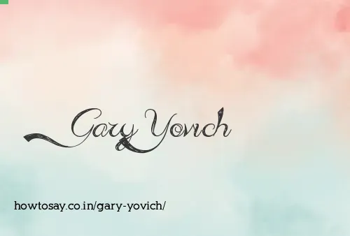 Gary Yovich