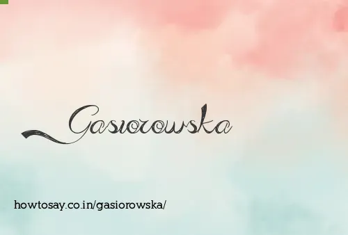 Gasiorowska