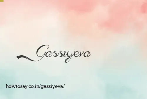 Gassiyeva
