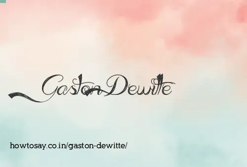 Gaston Dewitte
