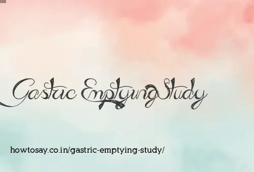 Gastric Emptying Study