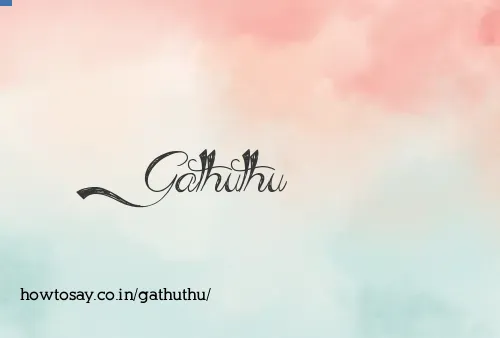 Gathuthu