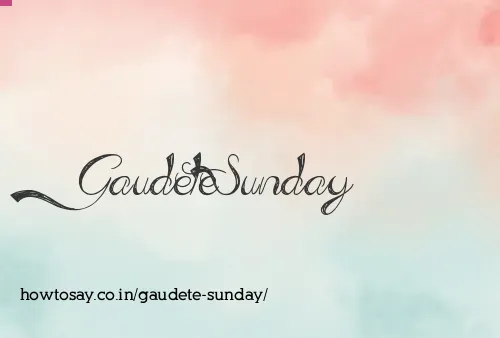 Gaudete Sunday