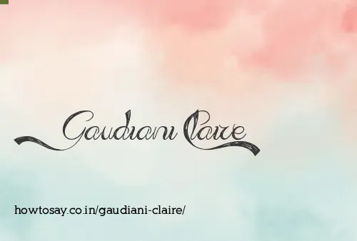 Gaudiani Claire