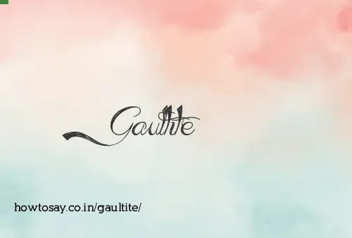 Gaultite