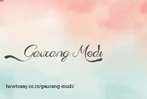 Gaurang Modi