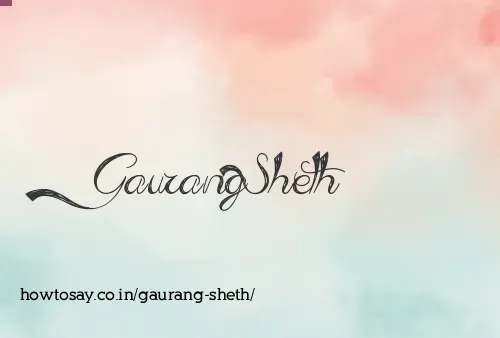 Gaurang Sheth