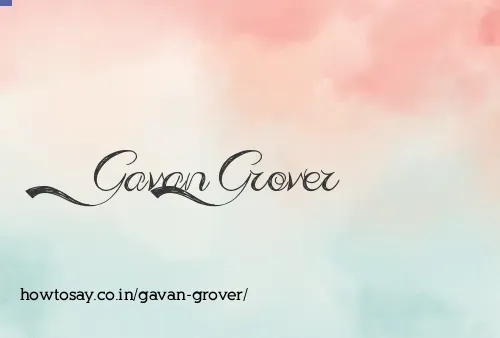 Gavan Grover