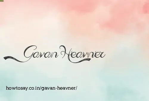 Gavan Heavner