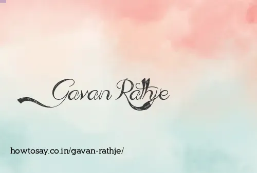 Gavan Rathje