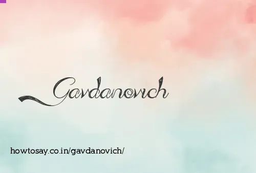 Gavdanovich