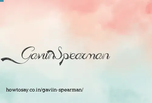 Gaviin Spearman