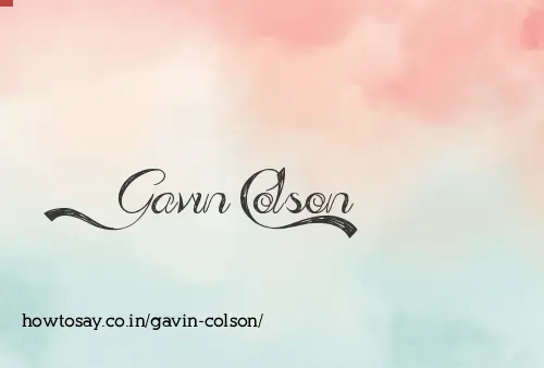 Gavin Colson