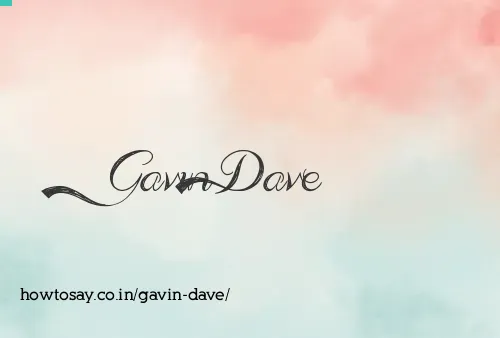 Gavin Dave