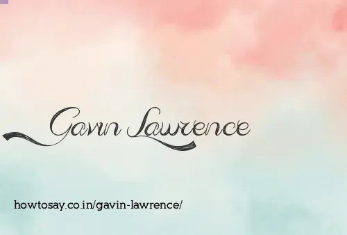 Gavin Lawrence