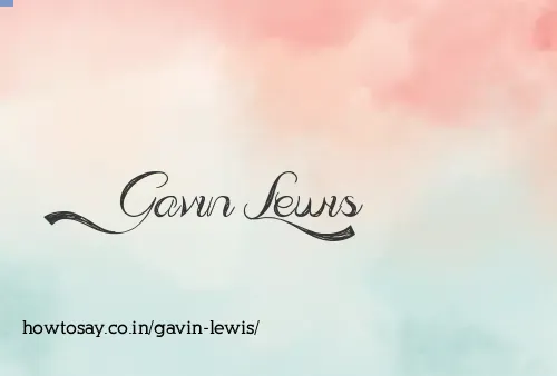 Gavin Lewis