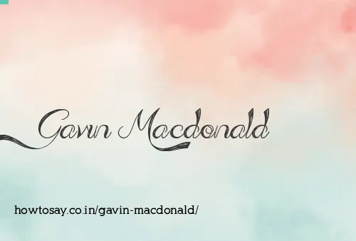 Gavin Macdonald