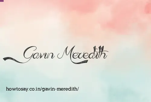 Gavin Meredith