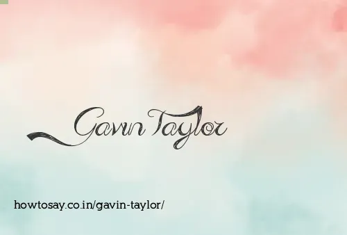 Gavin Taylor