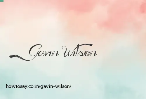 Gavin Wilson