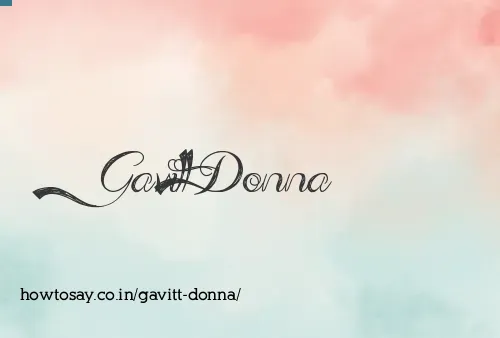 Gavitt Donna
