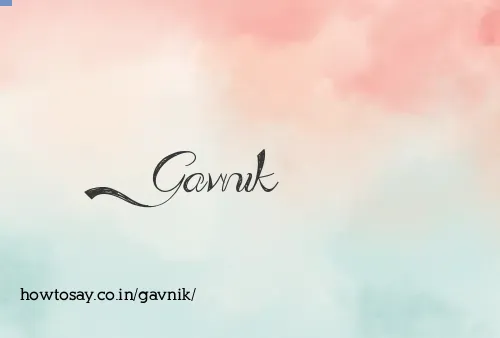 Gavnik
