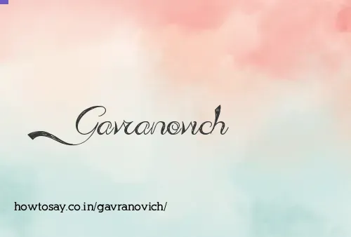 Gavranovich