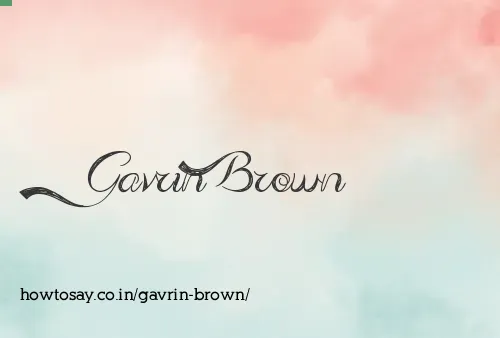 Gavrin Brown
